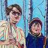 David Earle and Mom, 20" x 20", acrylic on canvas