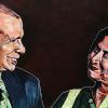 Kiran's Dad and Mom, 18" x 36", acrylic on canvas