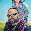 Jason and Paisley Flett, 18" x 36", acrylic on canvas