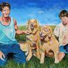 Gavin, Misty, Bella and Graham, 24" x 36", acrylic on canvas