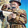 Major Perry Cadegan, 14" x 18", acrylic on canvas